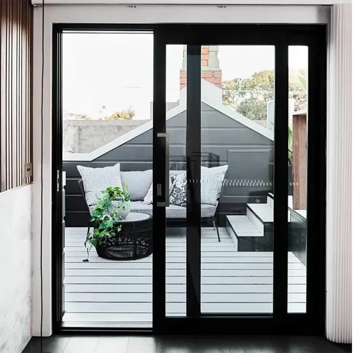 Portes vitrées coulissantes de terrasse aluminium