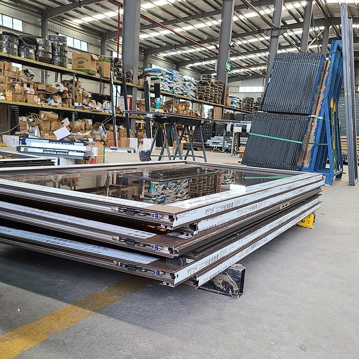 Portes doubles coulissantes aluminium