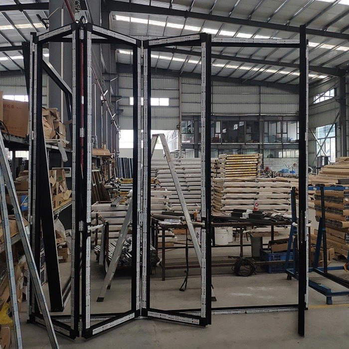 Portes pliantes aluminium noires